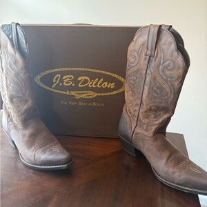 J.B. Dillon Women Brown Western Boots